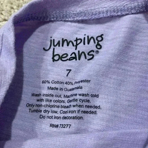 Jumping Beans Girls Top Purple Sz. 7 - Picture 3 of 3